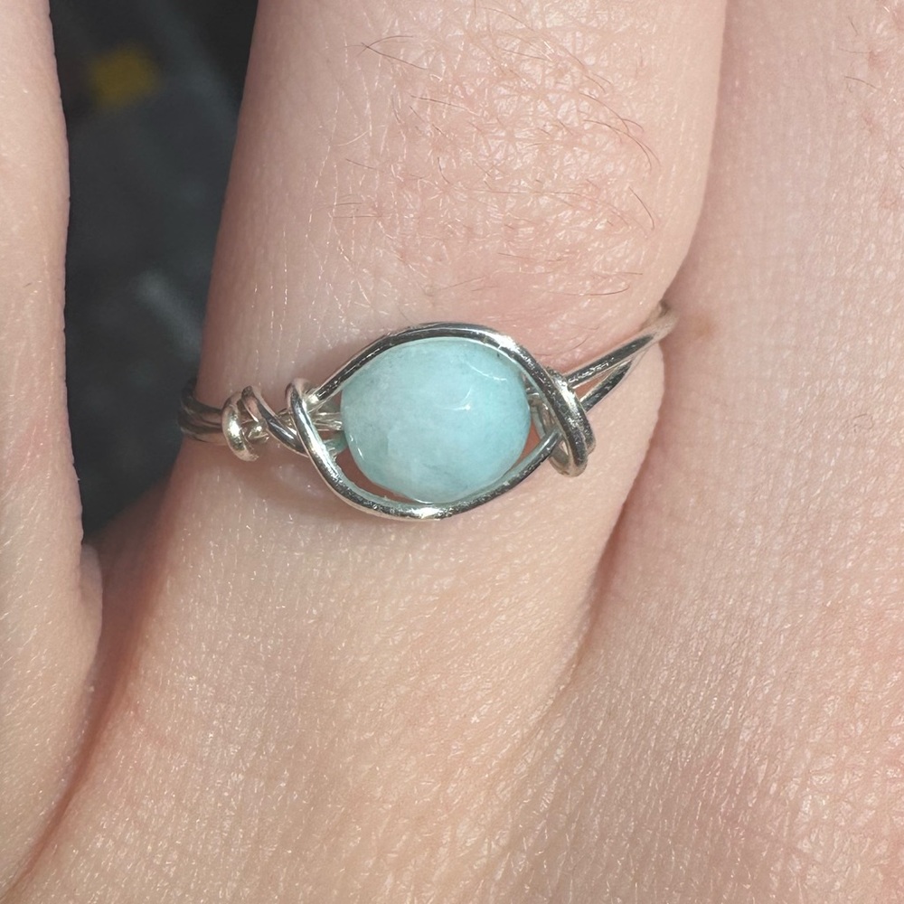 Silver Ring (Adventurine?)
